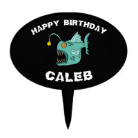 Ocean Theme Boys Birthday Anglerfish Black