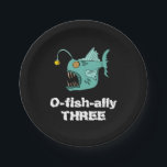 Ocean Theme Boys Birthday Anglerfish  Paper Plates<br><div class="desc">Celebrate that special little one in your life with these fun anglerfish paper plates. Perfect for ocean or deep sea parties and birthdays! Find matching party items in my shop.</div>