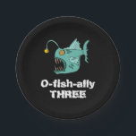 Ocean Theme Boys Birthday Anglerfish  Paper Plates<br><div class="desc">Celebrate that special little one in your life with these fun anglerfish paper plates. Perfect for ocean or deep sea parties and birthdays! Find matching party items in my shop.</div>