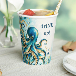 Ocean Theme | Octopus | Birthday Party  Paper Cups