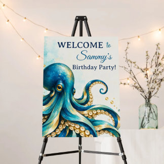 Ocean Theme | Octopus | Birthday Welcome Sign