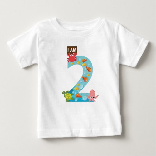 ocean theme Second 2nd Birthday Baby T_Shirt
