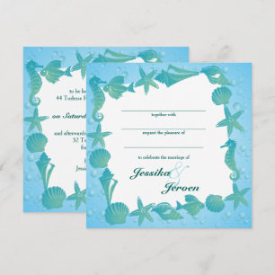 Ocean Theme Wedding invitation