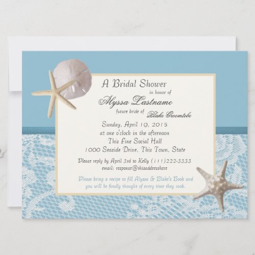 Ocean Theme Wedding Shower Invitation