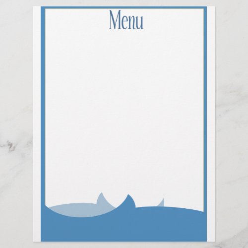 Ocean themed blank menu