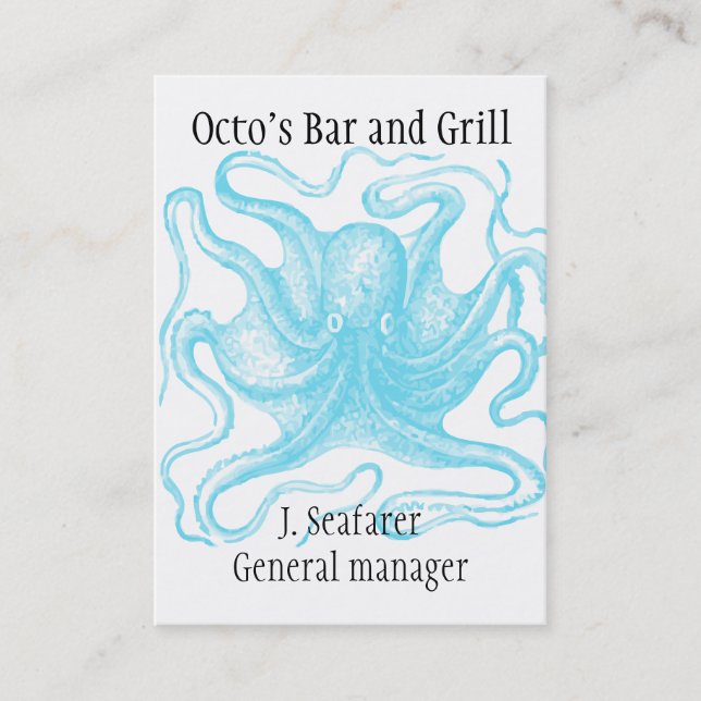 Ocean themed business card (Front)