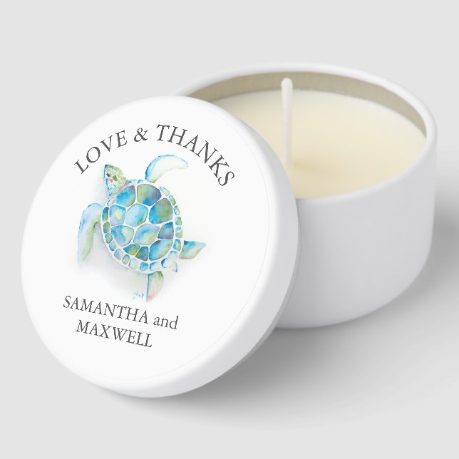 Ocean Themed Wedding Favors Mini Candle Favors (Corner)