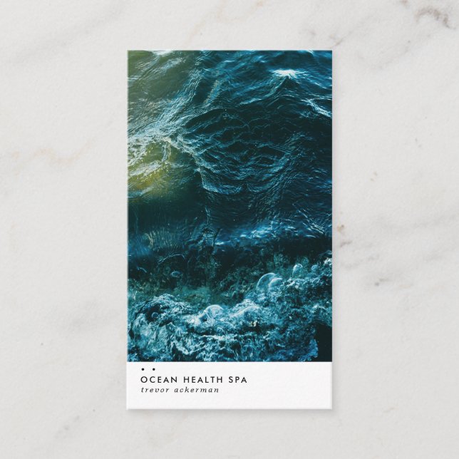 Ocean Tide Modern Business Card (Front)