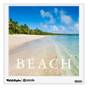 Ocean Tide On A Tropical Beach Wall Decal