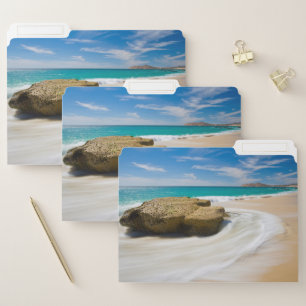 Ocean Tide Swirls On The Beach File Folder