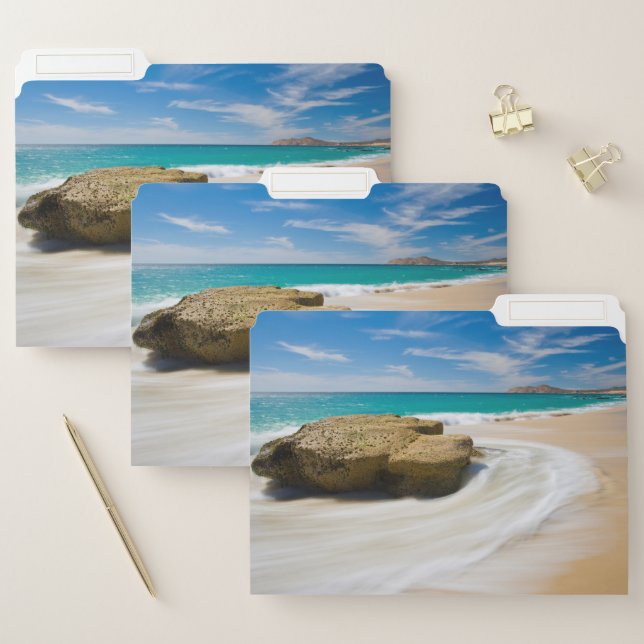 Ocean Tide Swirls On The Beach File Folder (Set)