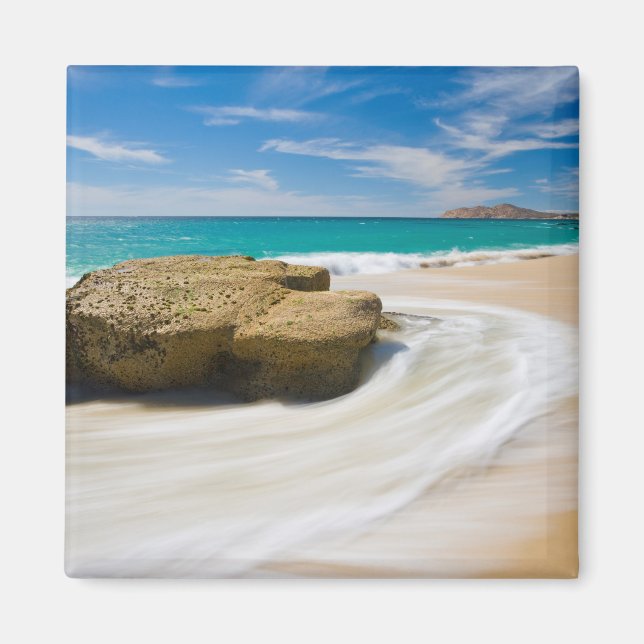 Ocean Tide Swirls On The Beach Magnet (Front)