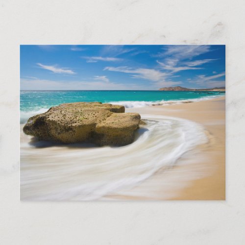 Ocean Tide Swirls On The Beach Postcard