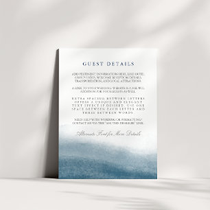Ocean Tides Wedding Guest Information Enclosure Card