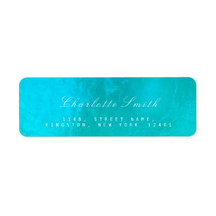 Tiffany Aqua Blue Return Address Labels | Zazzle