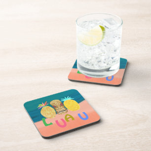 Ocean Tiki Pineapple Luau Beverage Coaster