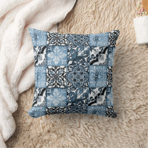 Ocean Tile Throw Pillow