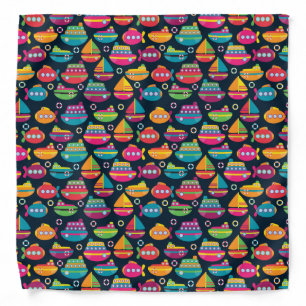 Ocean Transportation Pattern Bandana