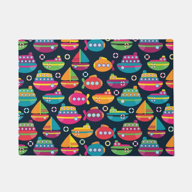 Ocean Transportation Pattern Doormat (Front)