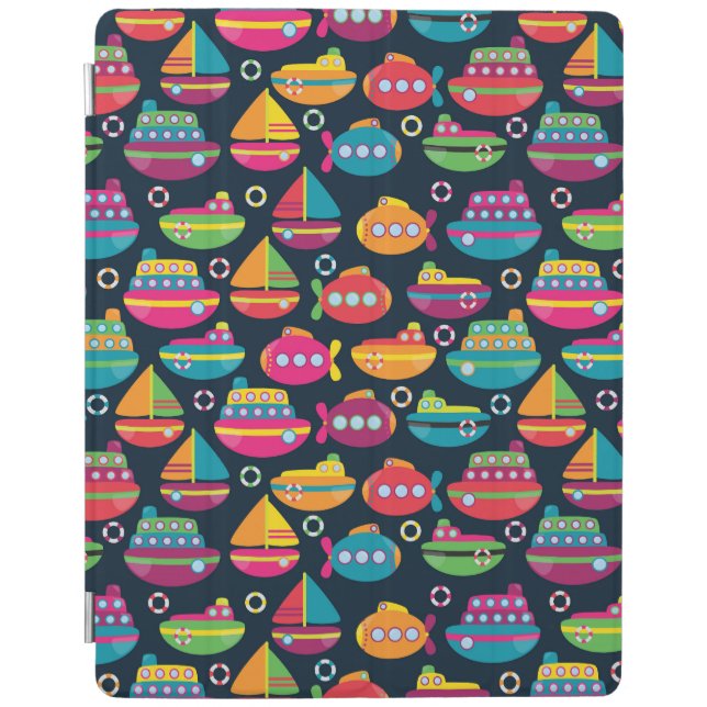 Ocean Transportation Pattern iPad Smart Cover (Front)