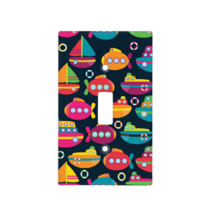 Ocean Transportation Pattern Light Switch Cover