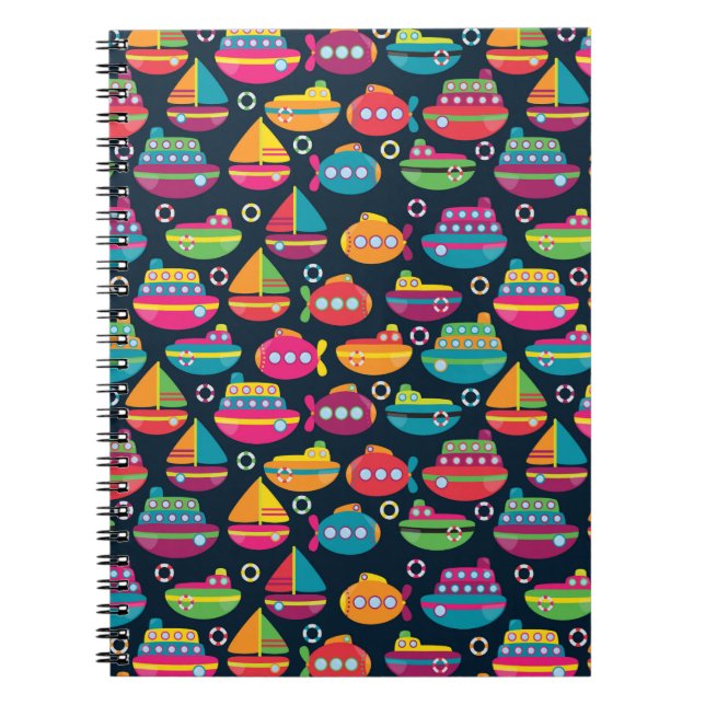 Ocean Transportation Pattern Notebook (Front)