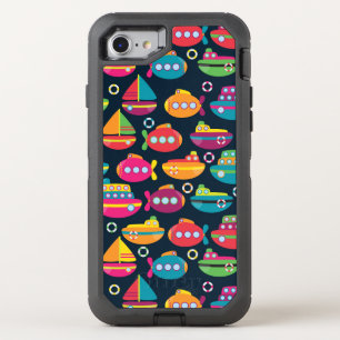 Ocean Transportation Pattern OtterBox Defender iPhone SE/8/7 Case