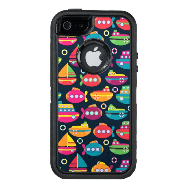 Ocean Transportation Pattern Otterbox iPhone Case (Back)