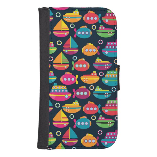 Ocean Transportation Pattern Samsung Galaxy Wallet Case (Front)