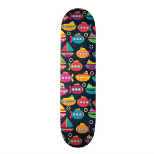 Ocean Transportation Pattern Skateboard