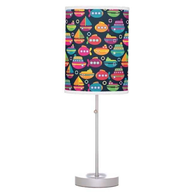 Ocean Transportation Pattern Table Lamp (Front)