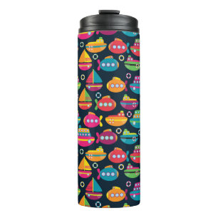 Ocean Transportation Pattern Thermal Tumbler