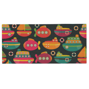 Ocean Transportation Pattern Wood USB Flash Drive