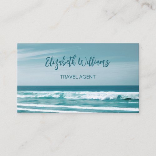 Ocean Travel Agent   QR Code Business Card