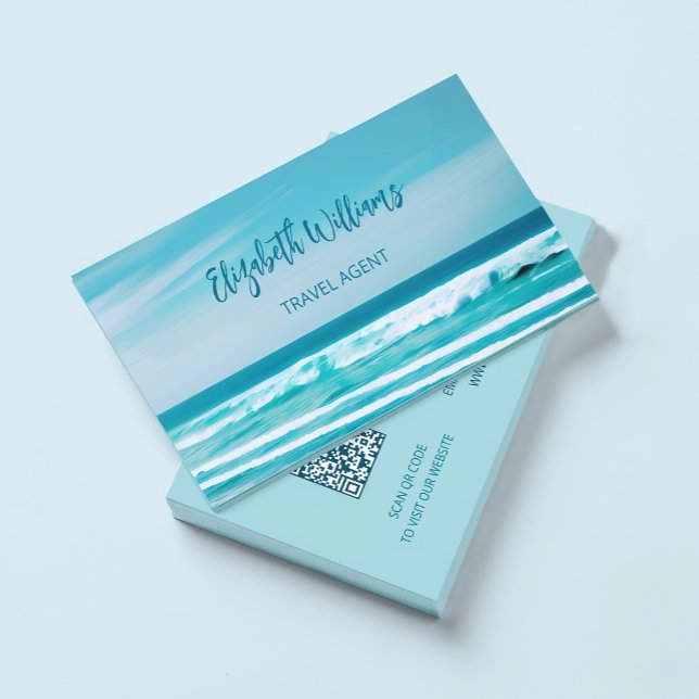 Ocean Travel Agent  | QR Code Business Card (Creator Uploaded)