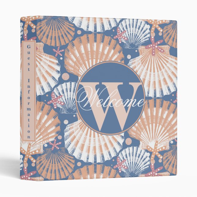 Ocean Treasures blue 3 Ring Binder (Front/Spine)