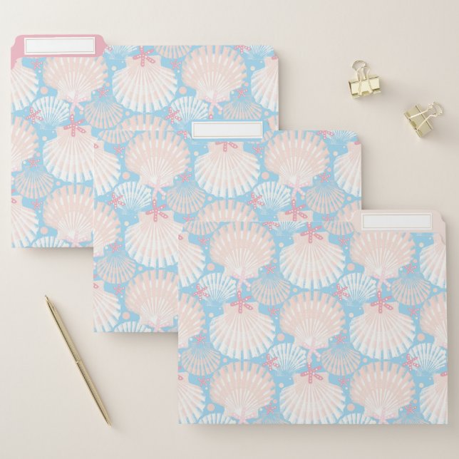Ocean Treasures Blue File Folder (Set)