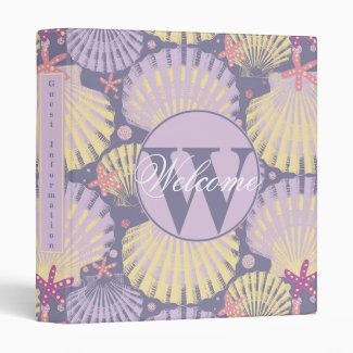 Ocean Treasures lavender 3 Ring Binder