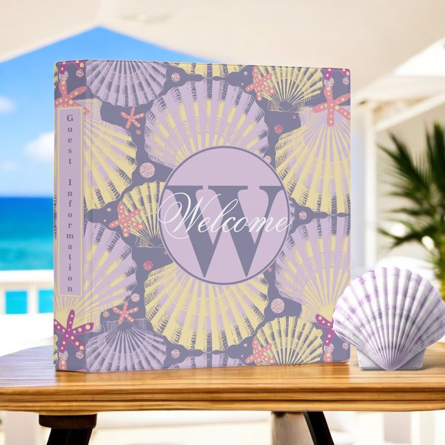 Ocean Treasures lavender 3 Ring Binder (Creator Uploaded)