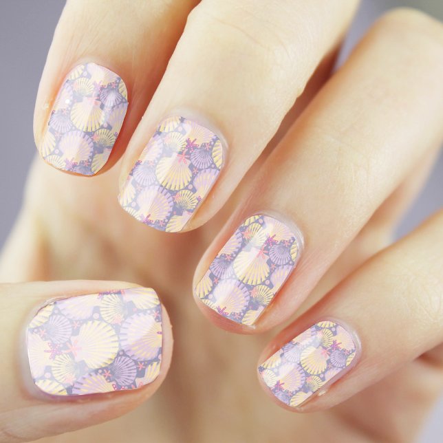 Ocean Treasures shell lavender  Minx Nail Art (Creator Uploaded)
