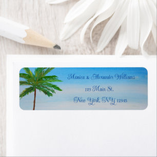 Ocean Tropical Beach Return Address Label