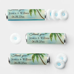 Ocean Tropical Island Beach Wedding Thank you  Breath Savers® Mints