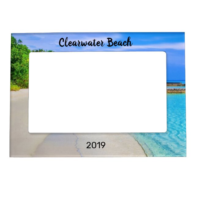 Ocean Tropical Sandy Beach Sea Magnetic Frame (Front)