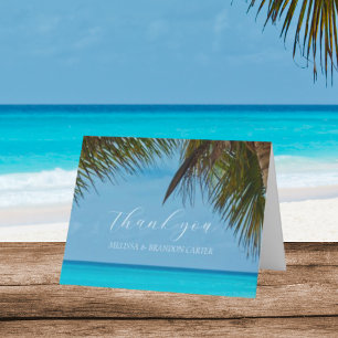 Ocean Tropical Wedding Anniversary Thank you  Card