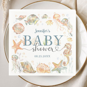 Ocean Under The Sea Baby Shower Gender Neutral Napkins
