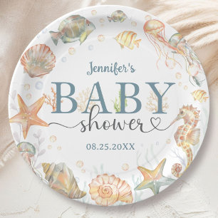 Ocean Under The Sea Baby Shower Gender Neutral Paper Plates