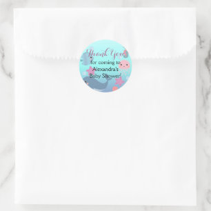Ocean Under the Sea Baby Shower Thank You Favor Classic Round Sticker