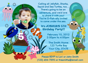 under the sea birthday invitations zazzle