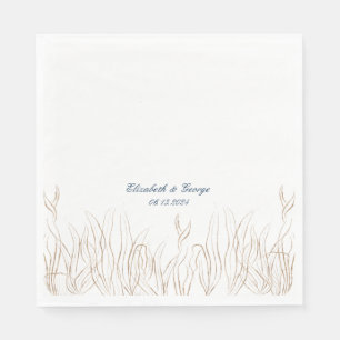 Ocean Under the Sea Elegant Wedding Napkins