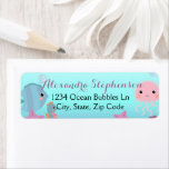 Ocean Underwater Under the Sea Animal Beach Girls Label